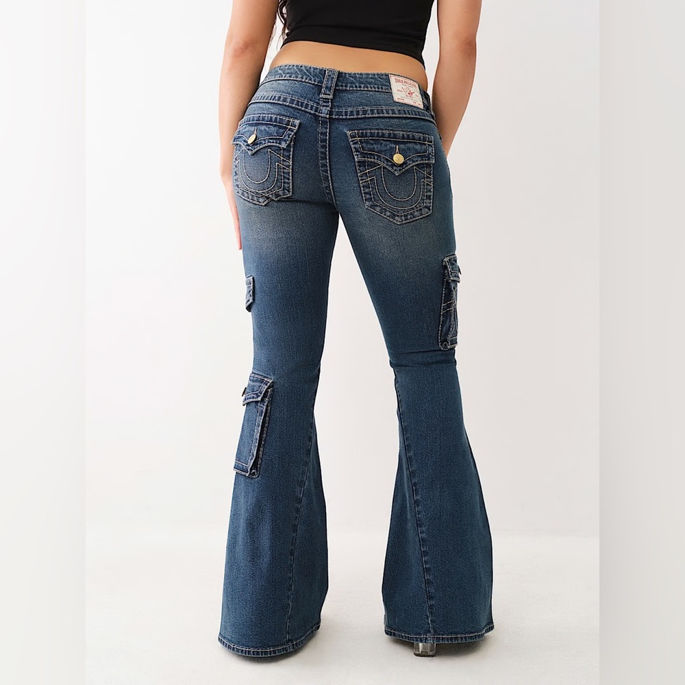 NWOT True Religion Cargo Flare Jean